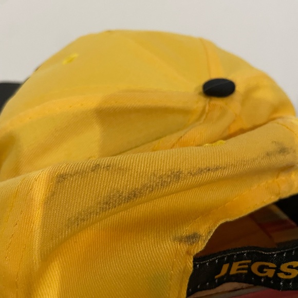 JEGS High Performance Racing Hat Cap Yellow & Black One Size Adjustable - Picture 7 of 9